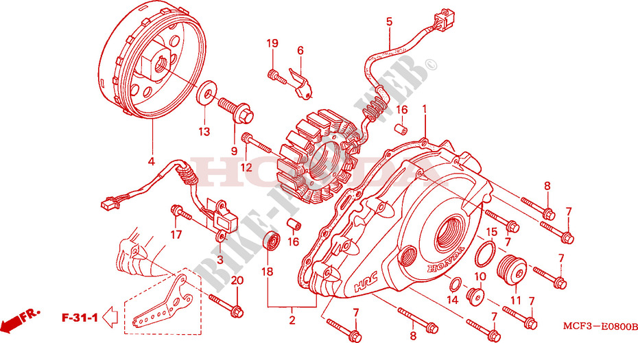 GENERATORE per Honda VTR 1000 SP1 RC51 2001
