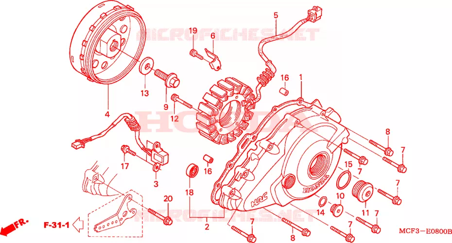 GENERATORE Honda MOTO 1000 SP 2003  VTR1000SP3