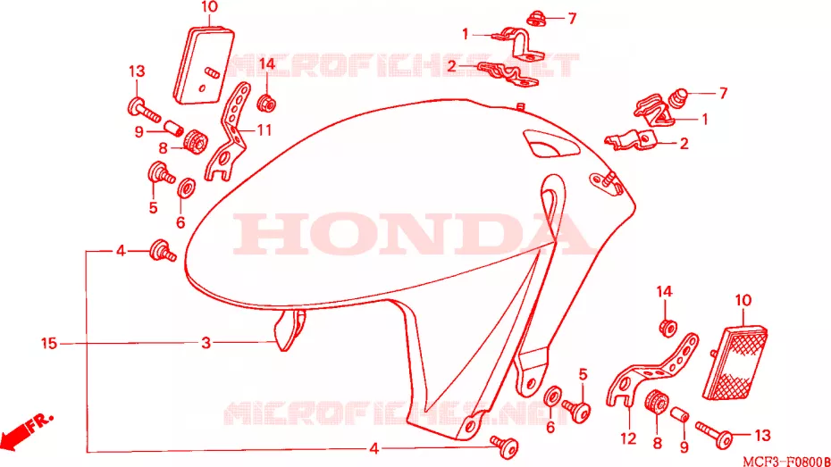 PARAFANGO ANTERIORE Honda MOTO 1000 SP 2000  VTR1000SPY