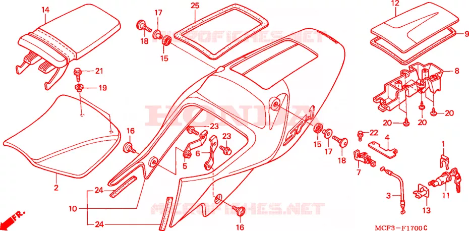 SEDILE/RIPARO SEDILE Honda MOTO 1000 SP 2000  VTR1000SPY