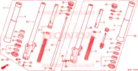 FORCELLA ANTERIORE per Honda VTX 1800 C 2002