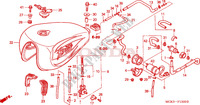SERBATOIO COMBUSTIBILE/POMPA COMBUSTIBILE per Honda VT 1100 SHADOW C2 2000
