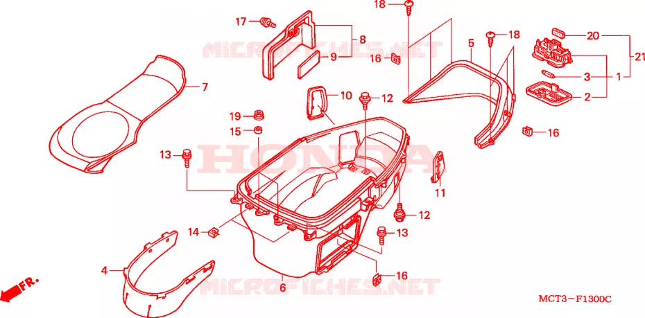SCATOLA BAGAGLI Honda SCOOTER 600 SILVERWING 2005  FJS600A4