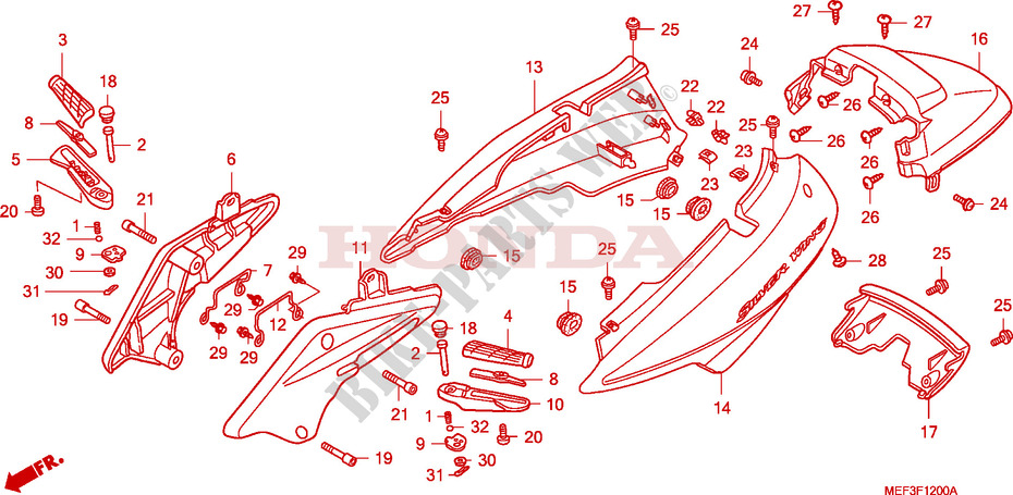 COPERTURA CORPO(FJS400D8) per Honda SILVER WING 400 2008