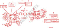 ETICHETTA CAUZIONE per Honda SHADOW VT 750 AERO 2010