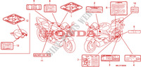 ETICHETTA CAUZIONE per Honda CBR 1000 RR FIREBLADE 2004
