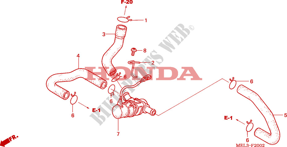 CONTROLLO INIEZIONE ARIA VALVOLA(CBR1000RR4/5) per Honda CBR 1000 RR FIREBLADE 2004