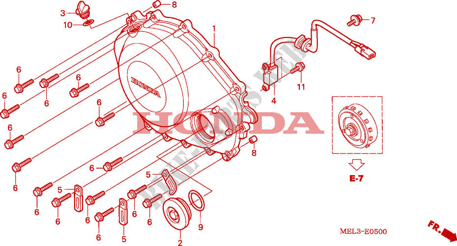 COPERTURA CASSA MANOVELLA per Honda CBR 1000 RR FIREBLADE REPSOL 2007