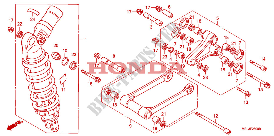 CUSCINO POSTERIORE per Honda CBR 1000 RR FIREBLADE HRC 2007