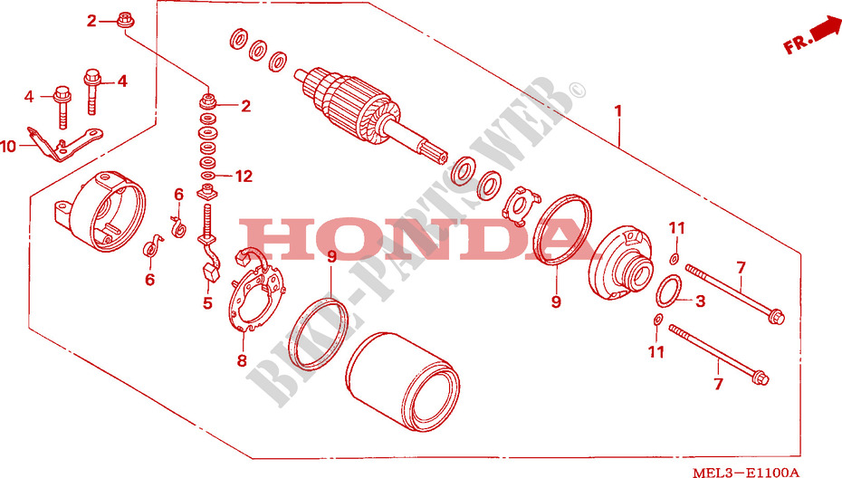 MOTORE AVVIAMENTO per Honda CBR 1000 RR FIREBLADE HRC 2007
