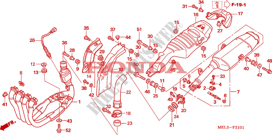SMORZATORE SCARICO  per Honda CBR 1000 RR FIREBLADE HRC 2007