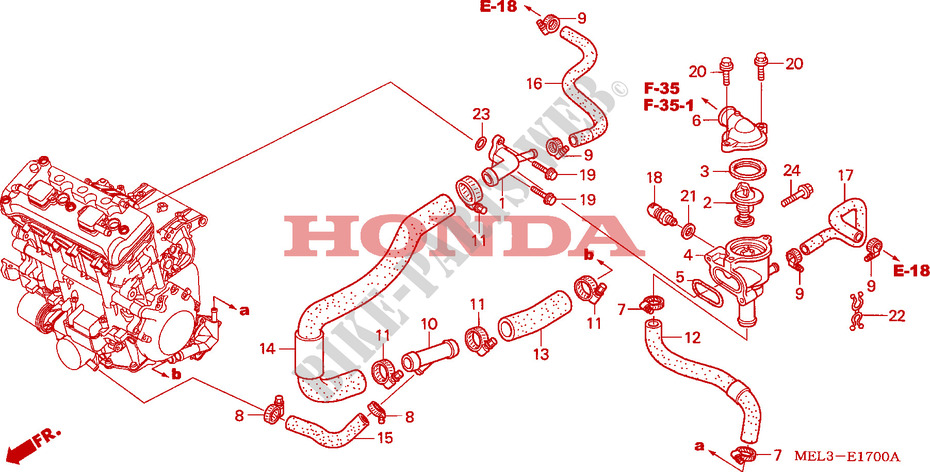 TERMOSTATO per Honda CBR 1000 RR FIREBLADE HRC 2007