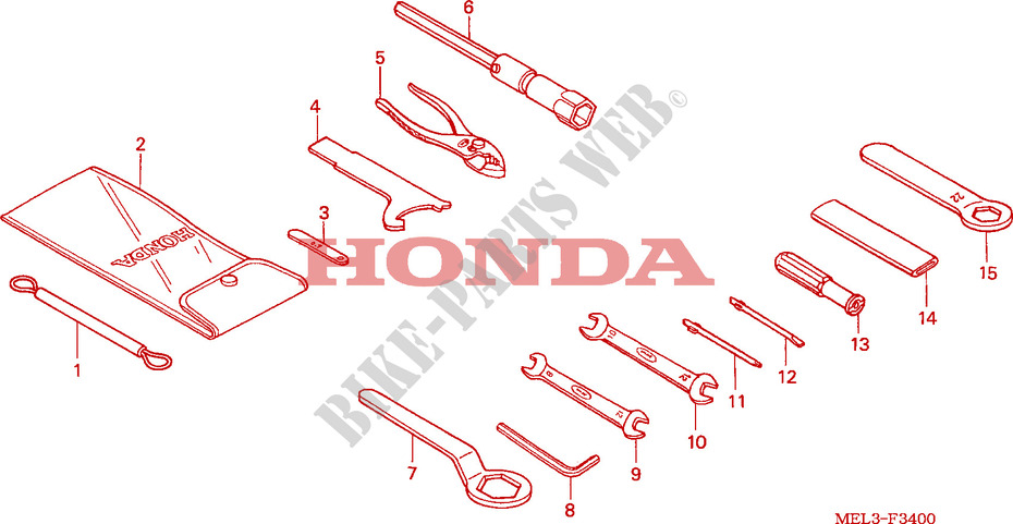 UTENSILI per Honda CBR 1000 RR FIREBLADE REPSOL 2005