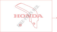 CARBON FIBER EXHAUST GUARD per Honda CBR 600 RR TRICOLORE 2011
