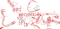 LEVA MANIGLIA/INTERRUTTORE/CAVO per Honda CBR 600 RR ALARANJADO CINZA 2011