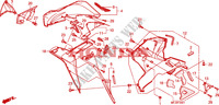 RIPARO INFERIORE(D.)(CBR600RR9,A,B/RA9,A,B) per Honda CBR 600 RR ABS GREY ORANGE 2011