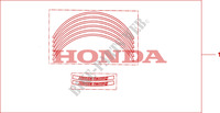 SET ADESIVI BIANCHI PER CERCHI ANT. E POST. per Honda CBR 600 RR BLACK 2011