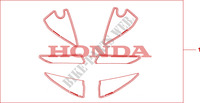 SET ADESIVI RACING BIANCO/ROSSO per Honda CBR 600 RR ABS 2009