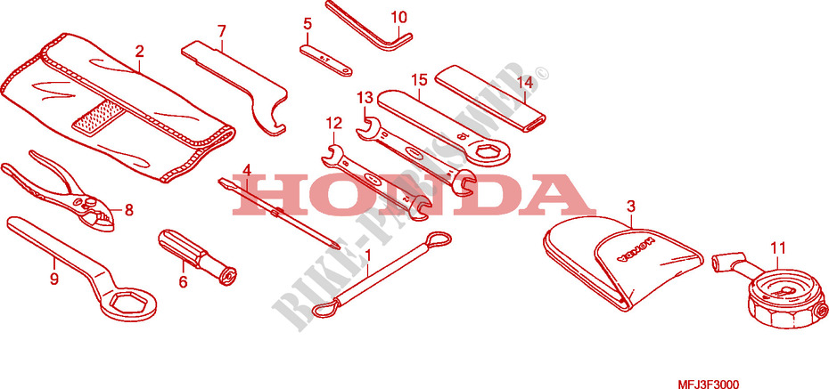 UTENSILI per Honda CBR 600 RR ABS PRETO 2011