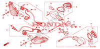FRECCIA(CBR1000RR9,A,B/RA9,A,B) per Honda CBR 1000 RR FIREBLADE TRICOLORE 2010