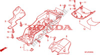 PARAFANGO POSTERIORE per Honda CBR 1000 RR FIREBLADE ORANGE 2010