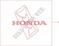 PROTEZIONE SERBATOIO LOGO HRC per Honda CBR 1000 RR FIREBLADE 2010