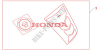 PROTEZIONE SERBATOIO/TAPPO CARBON LOOK per Honda CBR 1000 RR FIREBLADE 2010