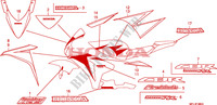 STRISCIA/MARCHIO(4) per Honda CBR 1000 RR FIREBLADE PRETO 2010