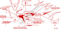 STRISCIA/MARCHIO(5) per Honda CBR 1000 RR FIREBLADE ABS TRICOLORE 2011