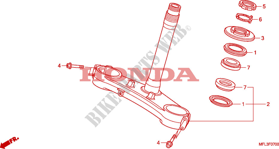 GAMBA STERZO per Honda CBR 1000 RR FIREBLADE 2008