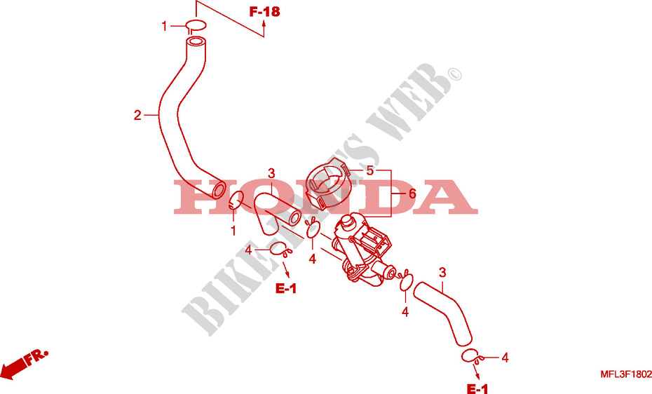 SISTEMA DI RICICLAGGIO DEL GAS per Honda CBR 1000 RR FIREBLADE 2008