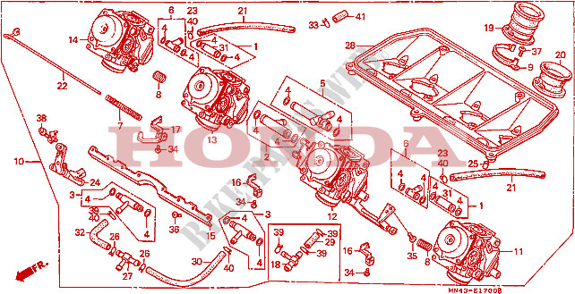 CARBURATORE(ASS.) per Honda CBR 600 F 1989