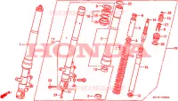 FORCELLA ANTERIORE per Honda NR 750 1992