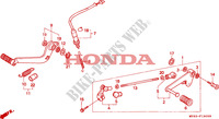 PEDALE FRENO/PEDALE CAMBIO per Honda CBR 600 F2 SUPER SPORT 1992