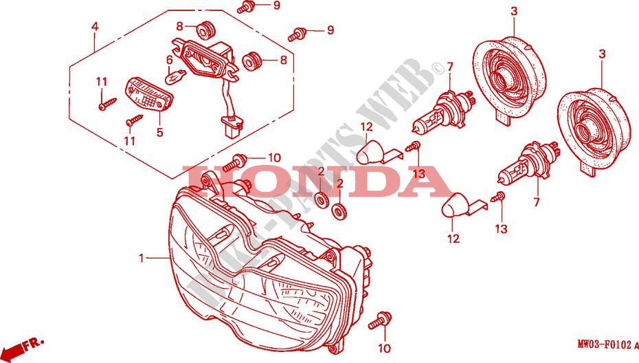 FANALE(3) per Honda CBR 919 RR FIREBLADE 1996