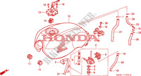 SERBATOIO COMBUSTIBILE per Honda CB SEVEN FIFTY 750 2001