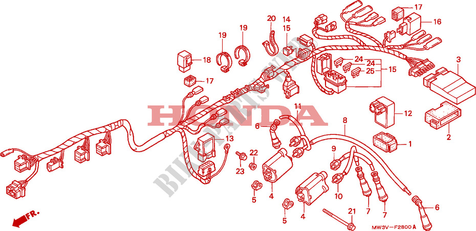 BARDATURA FILO per Honda SEVEN FIFTY 750 34HP 1999