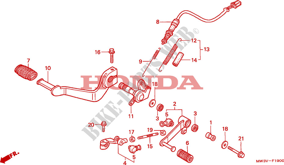 PEDALE per Honda SEVEN FIFTY 750 1999