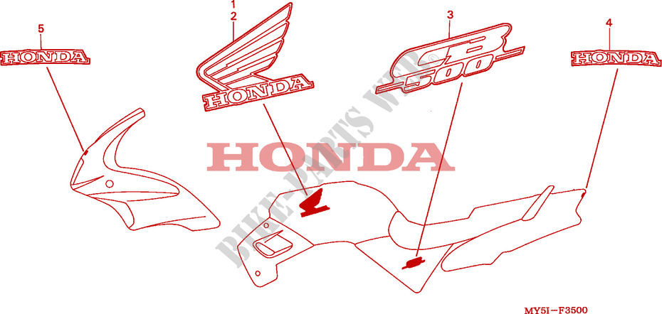 MARCHIO per Honda CB 500 2001