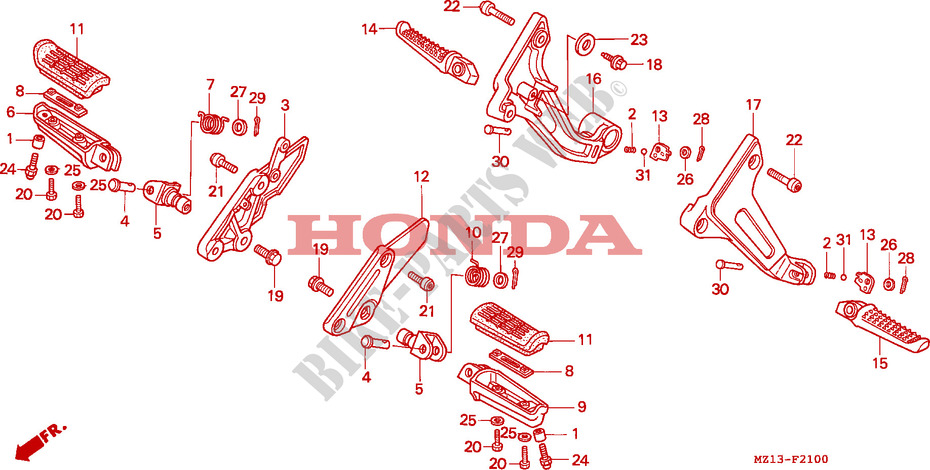 GRADINO per Honda BIG ONE 1000 1993