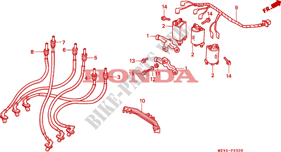 RINCULO IGNIZIONE per Honda GL 1500 GOLD WING ASPENCADE 20th 1995