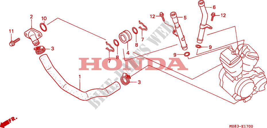 CONDOTTO ACQUA per Honda VT SHADOW 600 1994