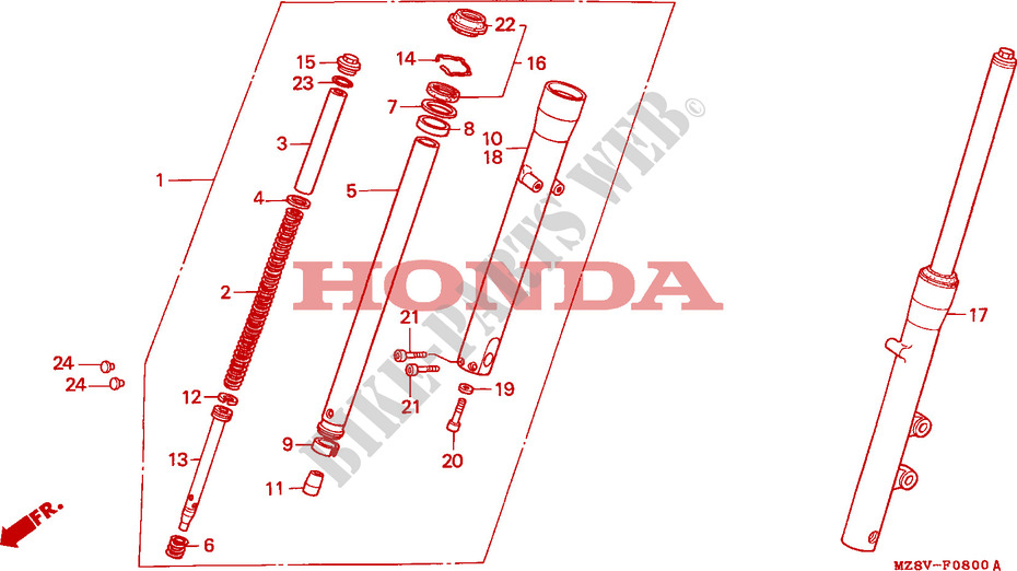 FORCELLA ANTERIORE per Honda VT SHADOW 600 1997