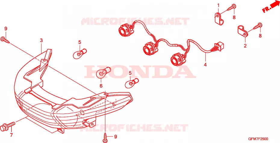 LUCE COMBINAZIONE POST. Honda SCOOTER 110 LEAD 2010  NHX110WHA