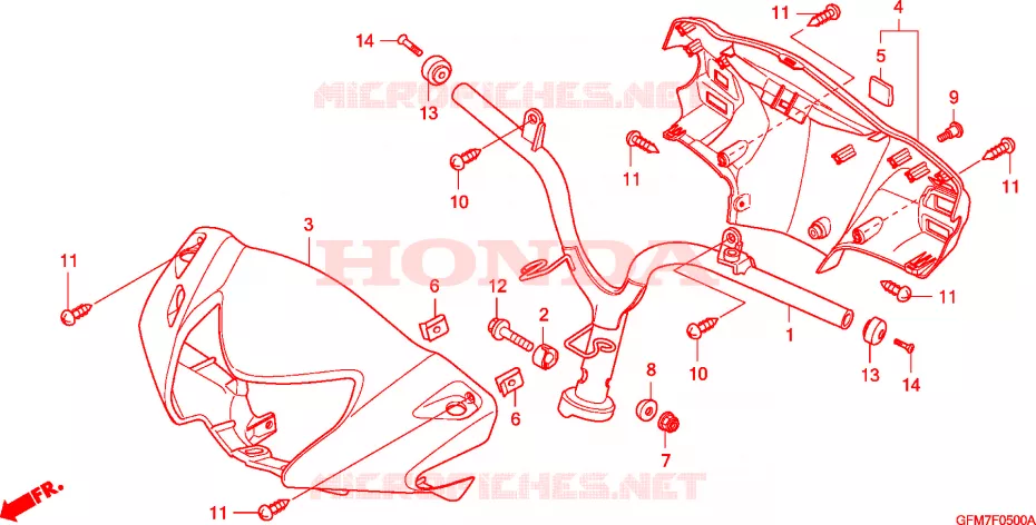 MANIGLIA/COPERTURA MANIGLIA Honda SCOOTER 110 LEAD 2012  NHX110WHA
