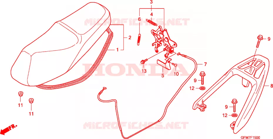 SEDILE Honda SCOOTER 110 LEAD 2010  NHX110WHA