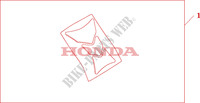 PROTEZIONE SERBATOIO LOGO HONDA per Honda CB 250 RED LIGHT 2004