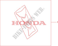 PROTEZIONE SERBATOIO LOGO HRC per Honda CB 250 RED LIGHT 2004