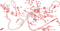 LEVA MANIGLIA/INTERRUTTORE/CAVO per Honda SH 125 R, REAR DRUM BRAKE, SPECIAL 2008