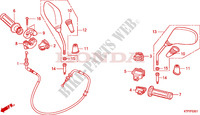 INTERRUTTORE/CAVO/SPECCHIETTO  per Honda SH 125 R, REAR DRUM BRAKE, TOP BOX 2010